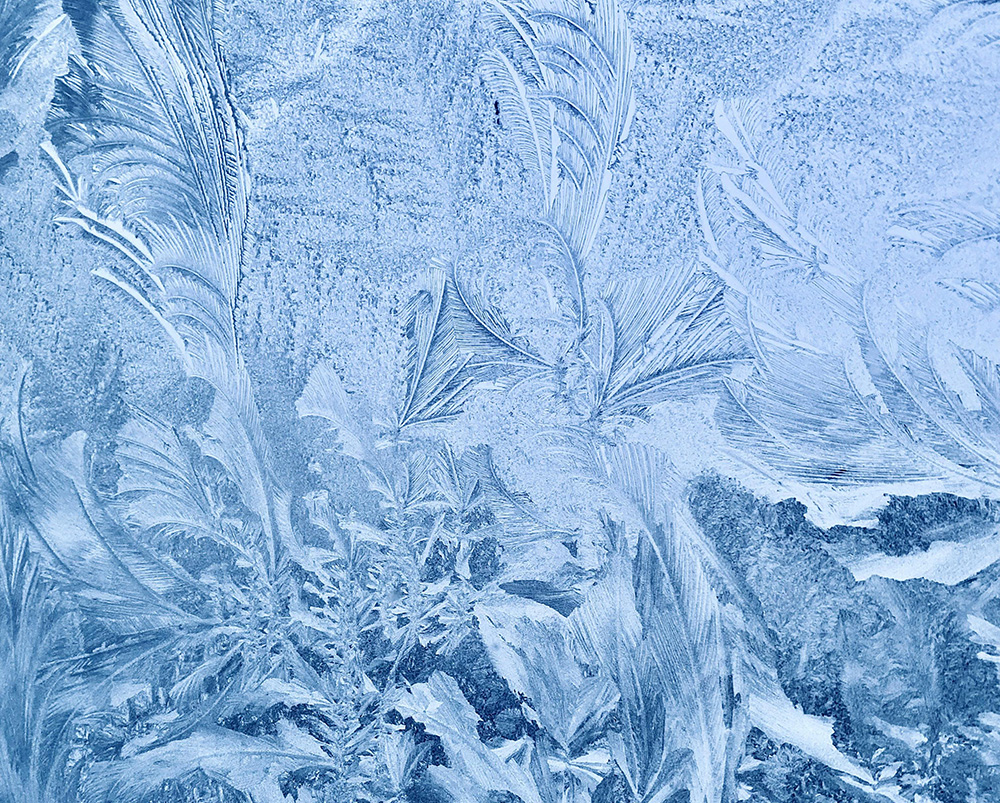 Frost on window pain